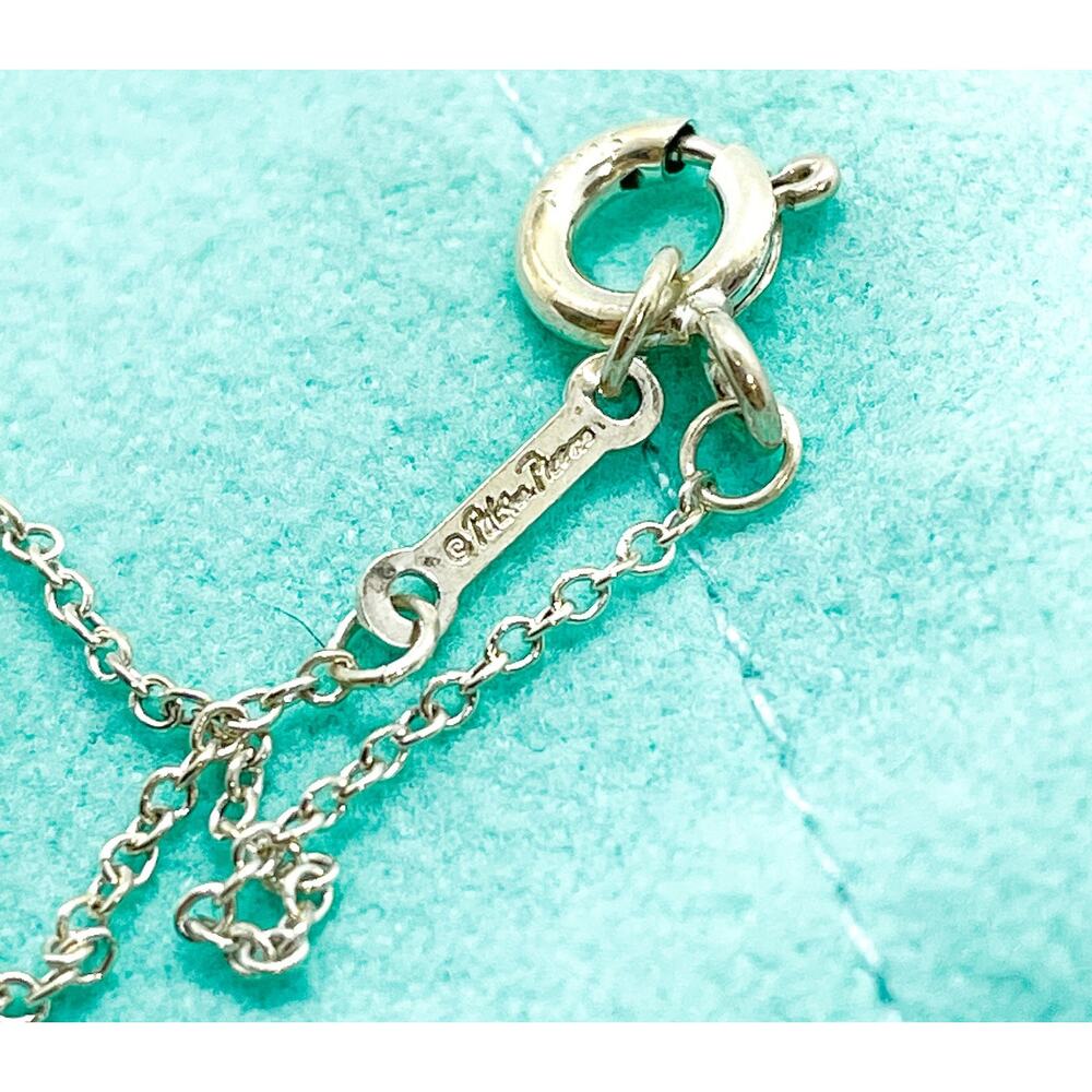 Tiffany & Co Paloma Picasso Graffiti Love Pendant Necklace Sterling Silver 16" - Picture 4 of 10